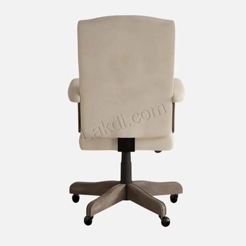Image of Lakdi The Furniture Director & Executive Office Chair Tufted Design Made in Solid Wood with Leatherette Upholstery & Armrest with Height Adjustable Chair - 111011307 Beige