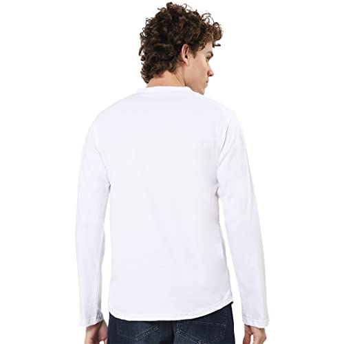 Image of Bewakoof Men's Solid 100% Cotton T-Shirt - Regular Fit, Round Neck, Half Sleeves