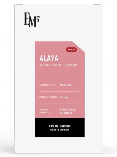 Image of EM5 Alaya Perfume for Women | Musky Citrus Floral Fresh Fragrance | Unisex Eau de Parfum Spray | Luxury Gift for Her | 50ml