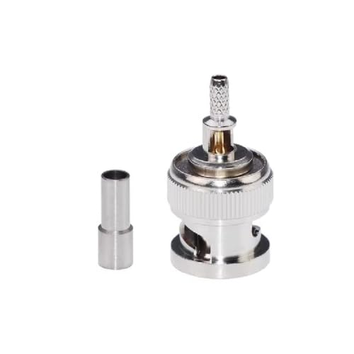 Adaptador BNC-J-1.5 de cobre niquelado para cable coaxial de vídeo, 5 uds. 3