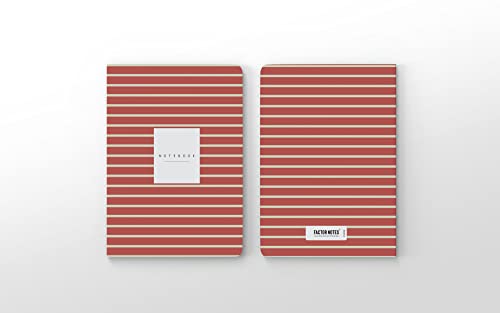 Image of Factor Notes 100 GSM A5 Notebook: Plain | 144 Pages (Red streak)
