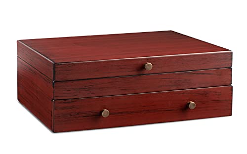 Royalty Art Fine Silverware Storage Box With Pull Out Drawer, 15” X 11”, Large Kitchen Counter Organizer For Flatware And Utensils, Decorative Home Decor (Medium) #TOP2