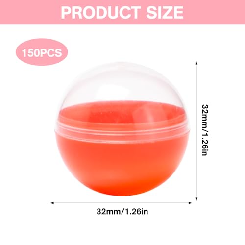 Miniatura 5 de Neikafan 150 Piezas 3.2cm Bolas Navidad Pequeñas Rellenable Bolas Transparentes Rellenables Bolas Cápsulas Expendedoras Para Máquina Expendedora Maquina De Chicles De Bola Pequeña