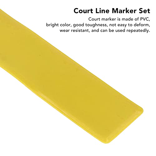 VGEBY Tennis Court Marker, Good Toughness Wear Resistant Multipurpose Court Line Marker Set for Pickleball Basketball (Yellow) - Image 3