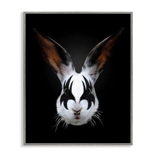 Abstract Rabbit Bunny Comic Portrait, 11 x 14 Inch Framed Giclée Print