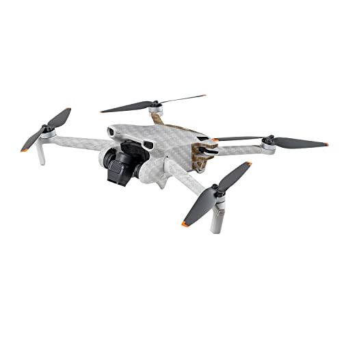 Image of MightySkins Carbon Fiber Skin Compatible with DJI Mini 3 - Concrete Wood | Protective, Durable Textured Carbon Fiber Finish | Easy to Apply | Made in The USA