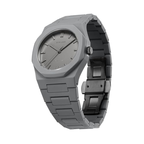 Image of D1 Milano Polycarbon Unisex Luxury Watch, Polycarbonate Quartz Movement, Polycarbonate Strap, 50M Water Resistant Timepiece, Grey Dial, 2 Years Warranty - PCBU03