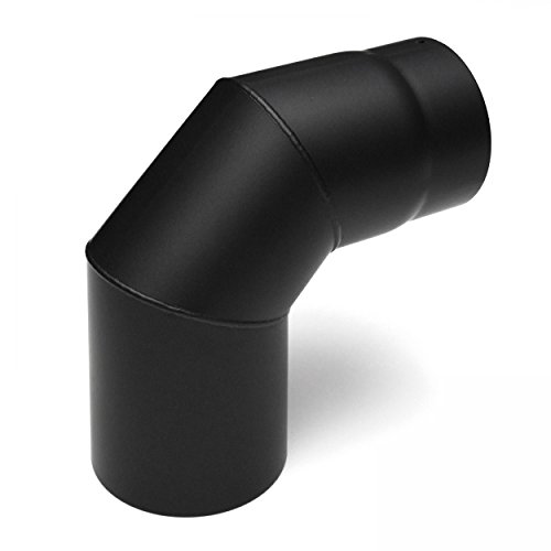 Raik sh019–120 de fumée SW de tube coudé/Tuyau de poêle Noir 120 mm – 90 °