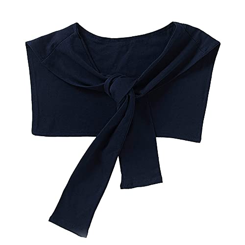 LoudSung Shawl Elegant Cape Wrap Unisex Scarf Detachable Blouse Cotton Knitted Fake Collar Top