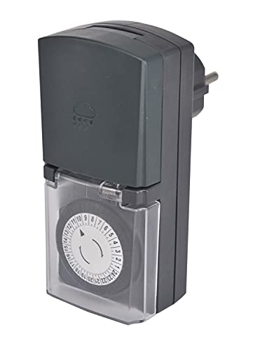 Electraline 59502 - Programador Timer Diario para Uso Exterior IP44, Color Blanco