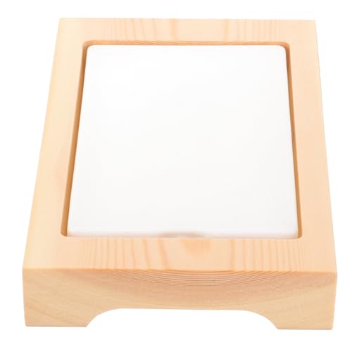 Plato rectangular para sushi con bandeja de madera miniatura 1