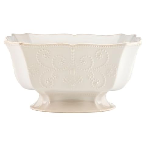 Tazón de Centro Lenox French Perle con Pie, Blanco Cover