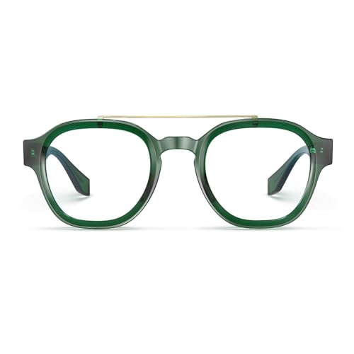 Image of VISOONE Retro Round Anti Eyestrain Metal Medium Eyewear Blue Light Blocking Glasses for Computer Gaming Women Man SANFORD