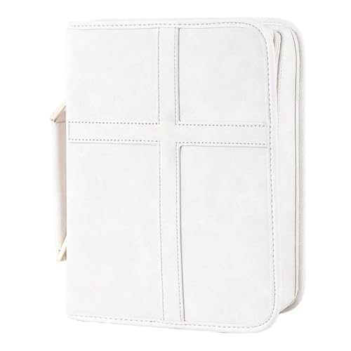 Sac bible étui organisateur en cuir blanc imperméable de haute qualité