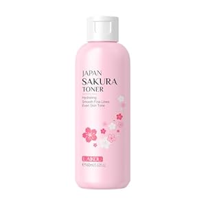Hydrating Toner Hydrating Cherry Blossom Serum Toner Dry Skin Moisturizing Water, Large Bottle Facial Skin Care – Smooth Fine Lines, Nourishing Radiance (160ml/5.63fl.oz)