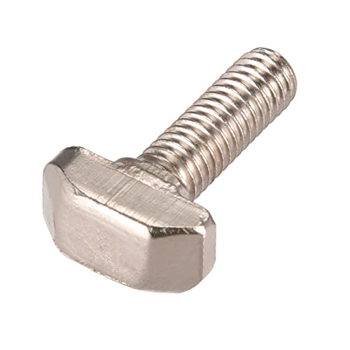 Image of uxcell M6x20mm T-Slot Drop-in Stud Sliding Screw Bolt Carbon Steel 5pcs for 30 Series European Standard Aluminum Profile