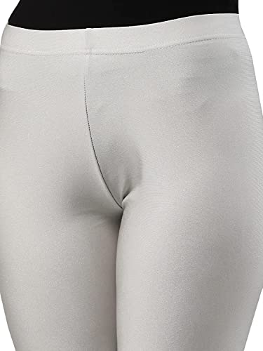 Image of GO COLORS Ankle Length Mid Rise Shimmer Leggings for Women