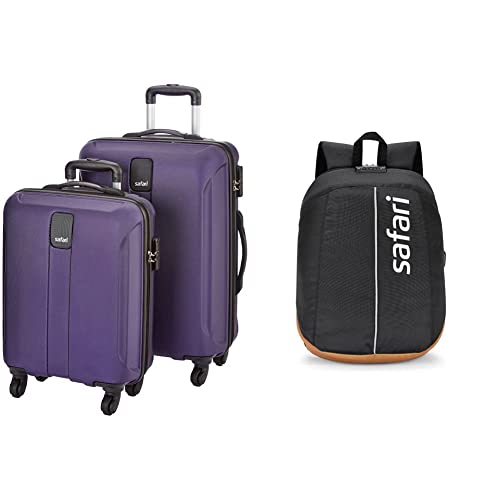Image of Safari Thorium Sharp Anti-Scratch Combo Set of 2 Small, Medium Polycarbonate Check-in 4 Wheel Hard Suitcase