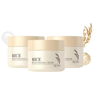 Crème de Riz Skincare Coréenne Pour le Visage,Crème Hydratante Éclaircissante au Riz Rice Crèmes,d'essence deRiz de Corée,Améliore la Barrière Cutanée Hydratante,Apaisant Pour Unifier le Tein (3)