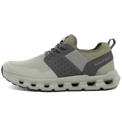 Image of Nautica Mens Running Sneakers Sport Fashion Lace-Up Athletic Soft Shoes for Gym Tennis Men - Cushioned, Breathable, Lightweight & Comfortable