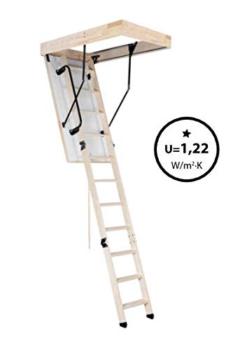 Preisvergleich Produktbild Oman Bodentreppe Scherentreppe THERMO 70 x 70 aus Holz