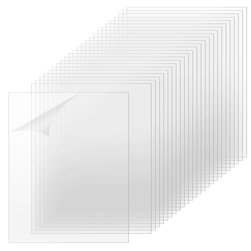 TKOnline 25 PCS Clear Acrylic Sheets, 8" x 10" x 0.01 Plexiglass Sheets