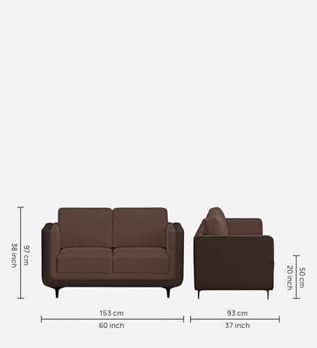 Image of Sleepyhead Mojo - 2 Seater Dual Tone Luxury Sofa (Fabric, Crazy Brown)
