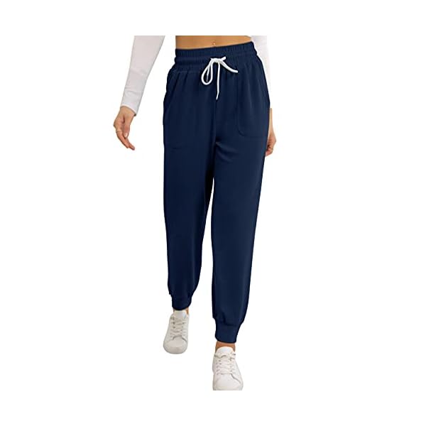 Dofaoo-Joggers-for-Women-Lounge-Sweatpants-for-Women-Running-Pants-Drawstring-Waist-with-Pockets Dofaoo Womens Joggers Comfy Lounge Pants Joggers for Women High Waisted Navy M