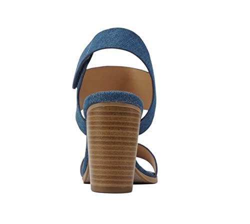Image of Soda Wait-A ~ Women Open Round Toe Chunky Heel Ankle Strap High Heel Dress Sandals