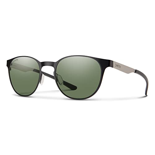 Smith Eastbank Metal Active Sunglasses - Matte Black/Silver | Chromapop Polarized Gray Green