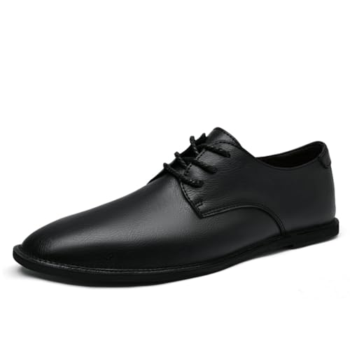 Men's Leather Oxford Dress Shoes, Classic Lace-Up Derby Style for Formal Events, Weddings, Business Meetings, Parties, Banquets