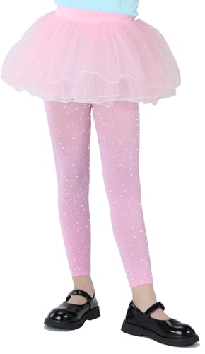 Girls Sparkly Rhinestone Tights, Glitter Footless Tights for Dance/Performance/Cosplay2