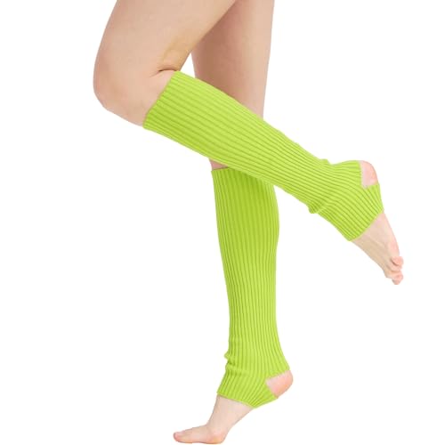 Image of Nanxson Knit Ribbed LegWarmer Women Knit Calf Accessories Leg Sleeves | Solid Neon Boot Socks,Y2K 80s Women's Lolita LegWarmer,Sports Party Yoga Dance Accessories,Winter Ankle Heap Kawaii Sock