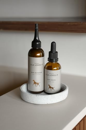 LILA LOVES IT Ohrpflege für Hunde - natürlicher Entzündungsschutz, beruhigt und erfrischt, stärkt die Widerstandskraft empfindlicher Hundeohren, vegan, Ohr-Engel, 50 ml