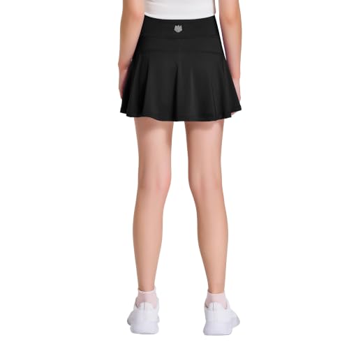 Image of FitsT4 Sports Girl's Golf Skirt Adjustable Waist Active Tennis Skort UPF50+