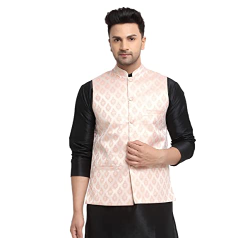 Image of ABH LIFESTYLE Men's Jacquard Nehru Jacket.