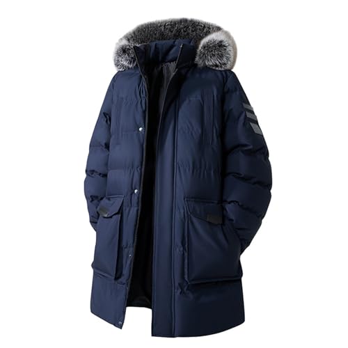 Veste thermique homme imperméable avec doudoune à capuche et poches
