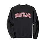 Montclair New Jersey NJ Vintage Sports Design Red Design Sweatshirt