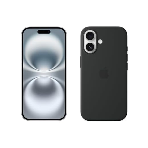 Apple iPhone 16 128 GB - Bianco + Custodia MagSafe in silicone - Nero