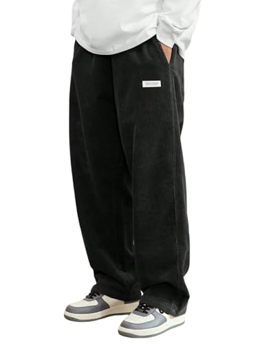 Image of ZAFUL Men's Corduroy Straight Leg Loose Fit Casual Pants