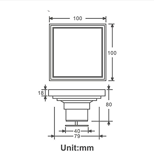 Vierkante Afvoer Badkamer Vloer Cover Stopper Bad Douche Afvoer Zeef Badkamer Douche Afvoerputje - Image 6