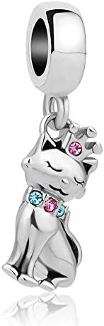 Casa De Novia Jewelry Queen Cat/Lucky Polar bear/Koala Mother Baby Animal Bead Charm fit European Bracelets&Necklaces
