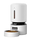 PETLIBRO Automatic Cat Feeder, Pet Dry Food Dispenser Triple Preservation with Stainless Steel Bowl & Twist Lock Lid, Up to 50 Portions 6 Meals Per Day, Granary for Small/Medium Pets (5L)