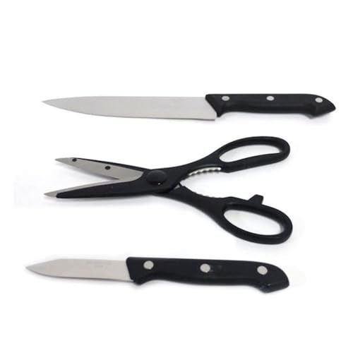 Set Cuchillos Cocina 3 Piezas Acero Inox