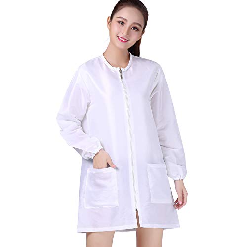 Chamarra profesional de peluquería, estilo estilista, con cremallera, para peluquería, trabajo, belleza, spa, invitados, kimono Cover