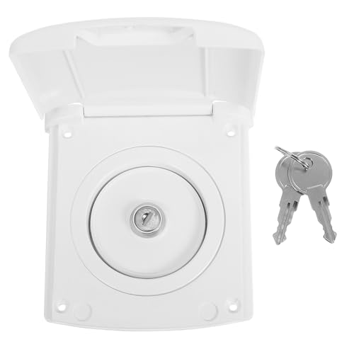 NUOBESTY Robinet à Clapet pour Entrée d'Eau Douce, Trappe de Remplissage Compatible Camping-Cars, Caravane et Remorques, pour Approvisionnement en Eau Lors de Loisirs en Plein Air