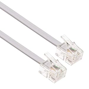Keple 3m RJ11 Telefonkabel Weiß