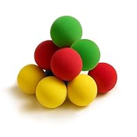 LandReCol 9 Stück Schaumstoffball, Softball für Kinder, Kleine Softball, 5 cm Bälle für Bällebad, Sicherer Indoor-Spielspaß mit Leuchtenden Farben, Ideal für Farbenlernen und Partyspiele