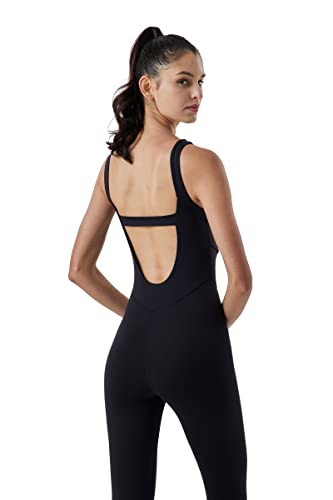 Image of LOVESOFT Workout Jumpsuits for Women Sleevesless Bodycon Backless Unitard