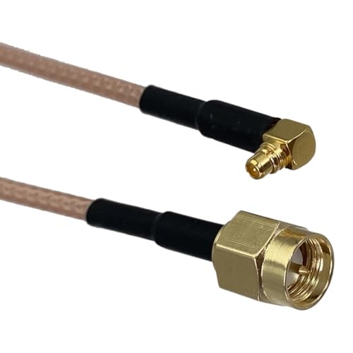 RG316 SMA RPSMA - MCX MMCX �I�X�v���O ���X�W���b�N �X�g���[�g ���p R*/F �W�����p�[ �s�O�e�[�� �P�[�u�� 4�C���`�`10�t�B�[�g(SMA M to MMCX M90,10CM)